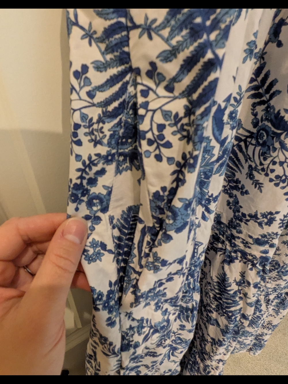 Anthropologie Maeve Somerset Dress In Blue and White Floral, Medium - Picture 3 of 4